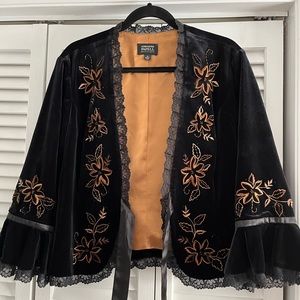 COPY - Adrianna Papell Boutique black velvet jacket